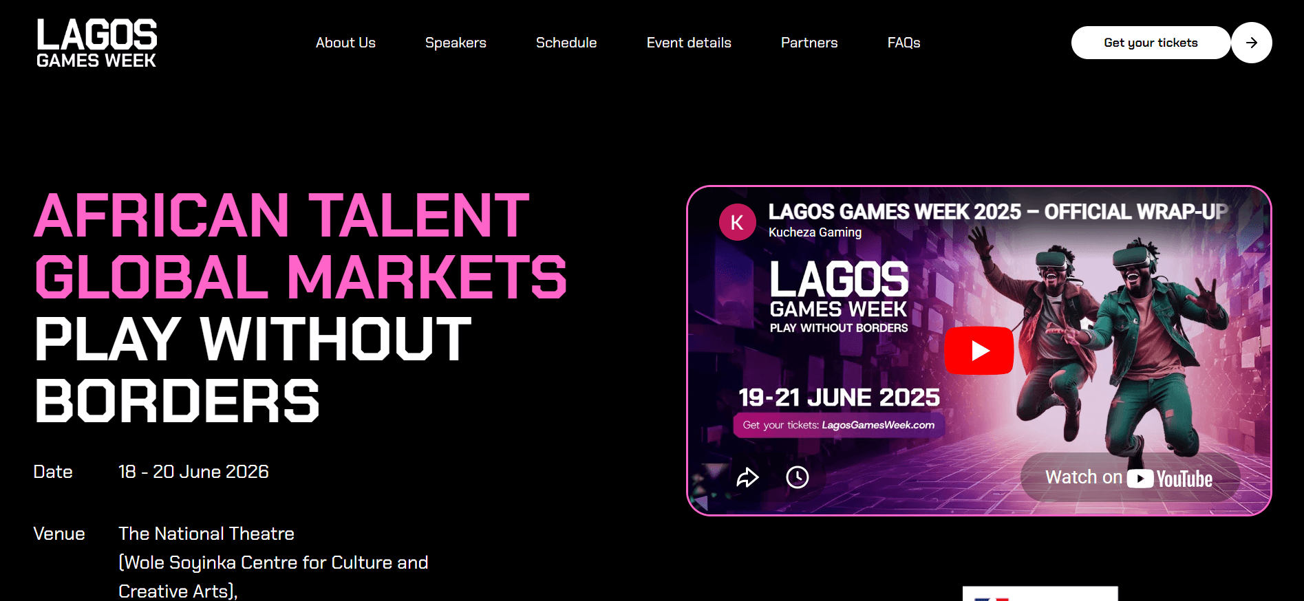 Lagos games week website